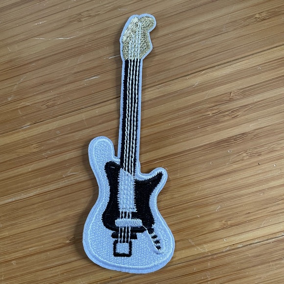 Embroidered Guitar Patches - Red and White - Picture 3 of 4